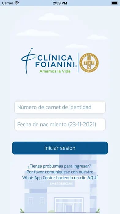 Captura 1 de App Clínica Foianini