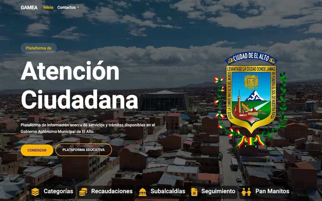 Captura 1 de Atención Ciudadana 2.0 / DATM (El Alto)