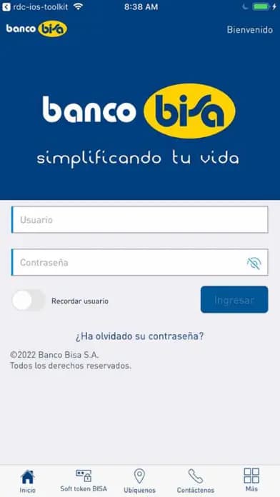 Captura 1 de Banco BISA (e-BISA Móvil+)