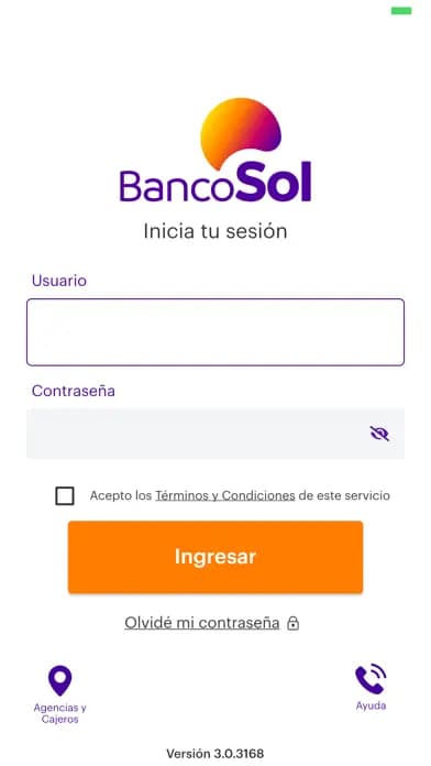 Captura 1 de BancoSol (appSol)
