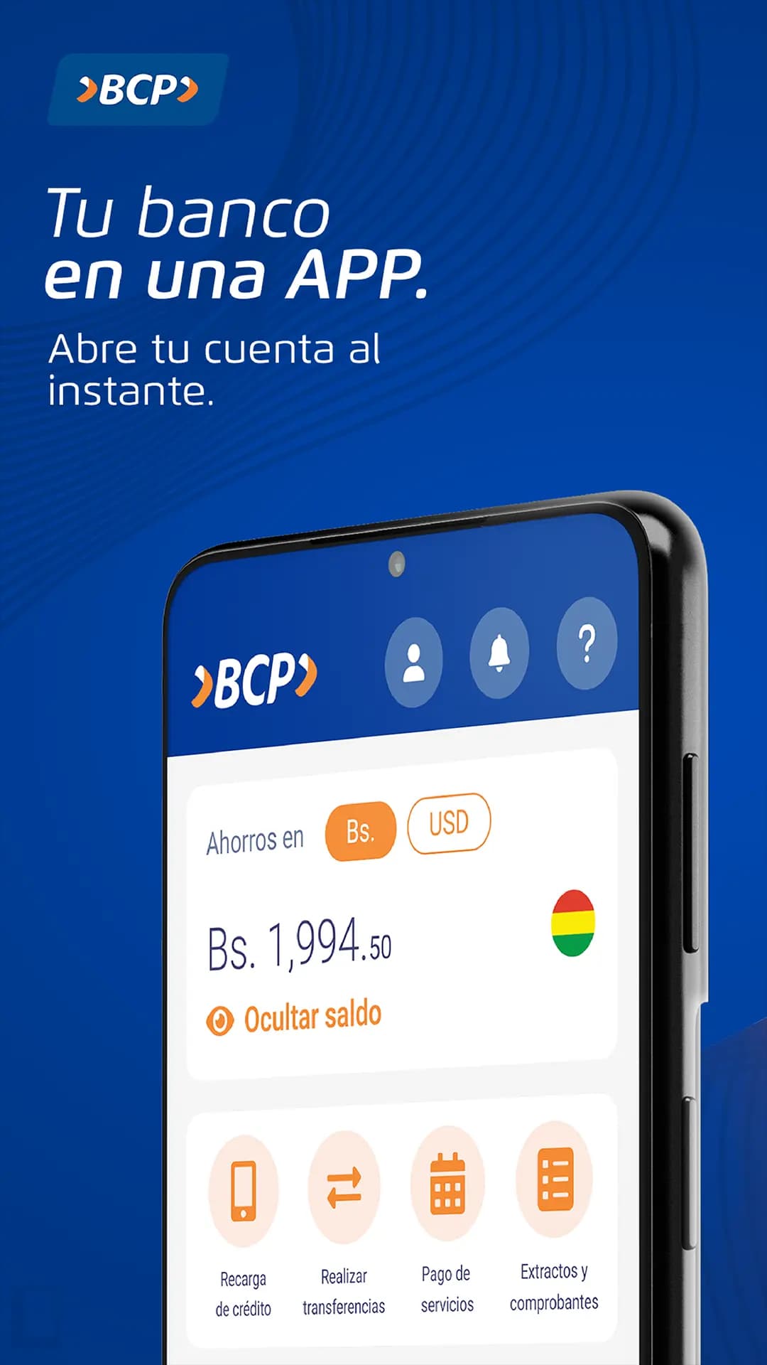 Captura 1 de BCP Bolivia Banca Móvil