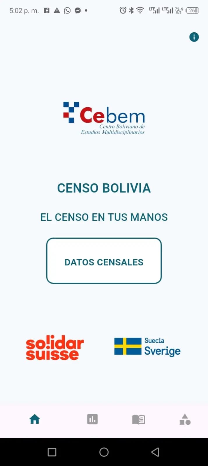 Captura 1 de Censos Bolivia - Datos INE