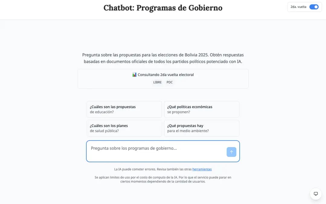 Captura 1 de Chatbot Progob