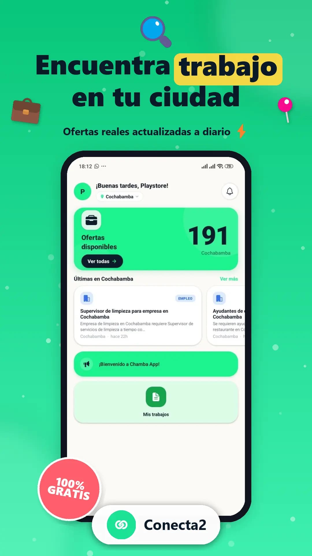 Captura 1 de Conecta2: Empleos en Bolivia