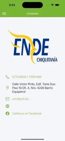 Captura 1 de ENDE Chiquitania