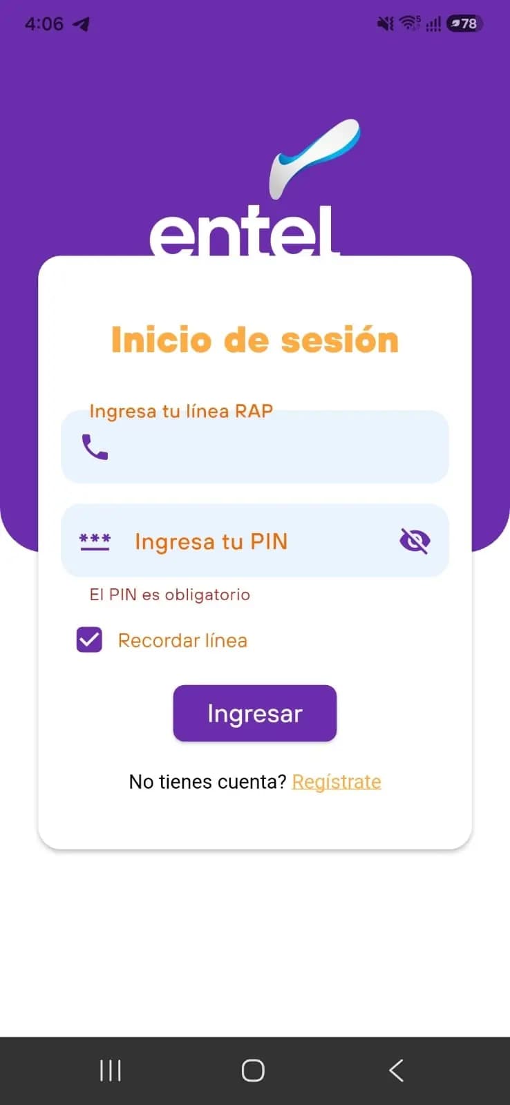 Captura 1 de ENTEL PDV