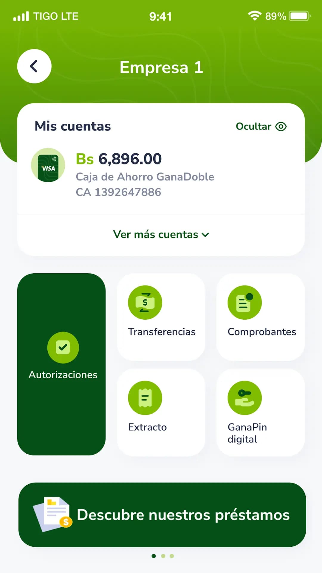 Captura 1 de GanaMóvil Empresas