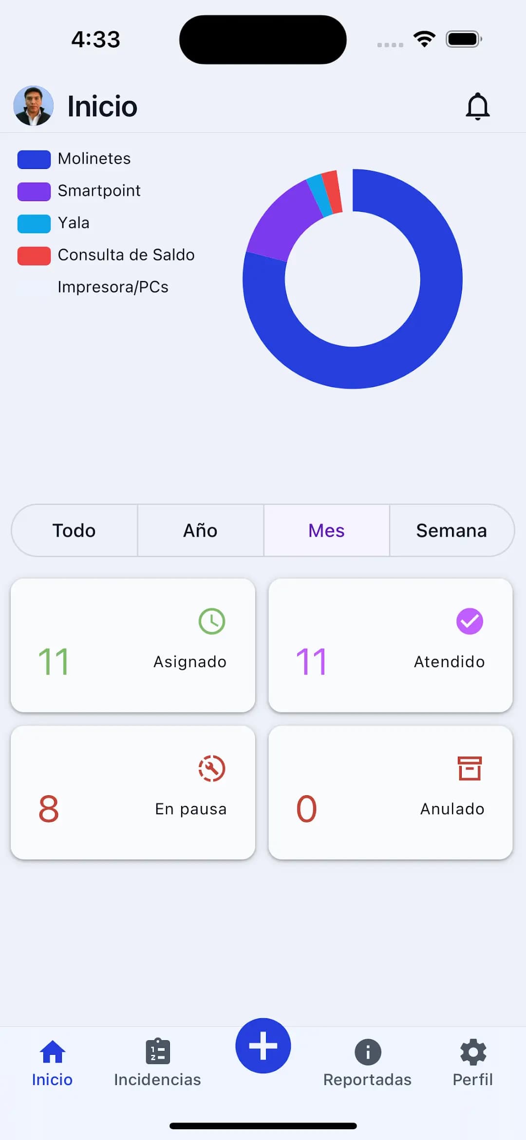 Captura 1 de Incidencias