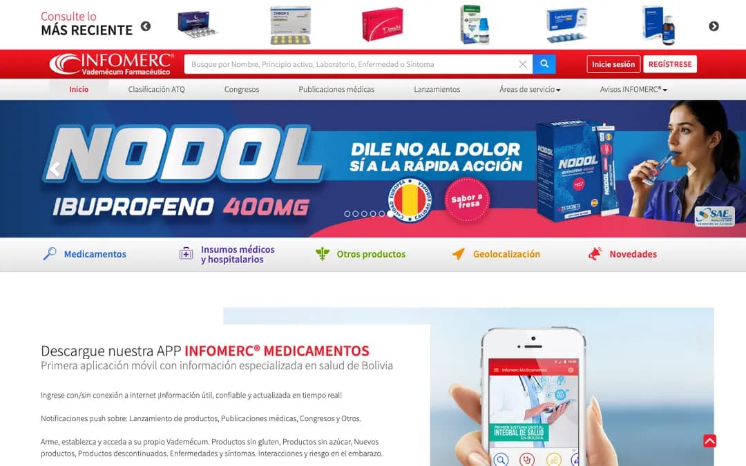 Captura 1 de INFOMERC Vademécum Farmacéutico