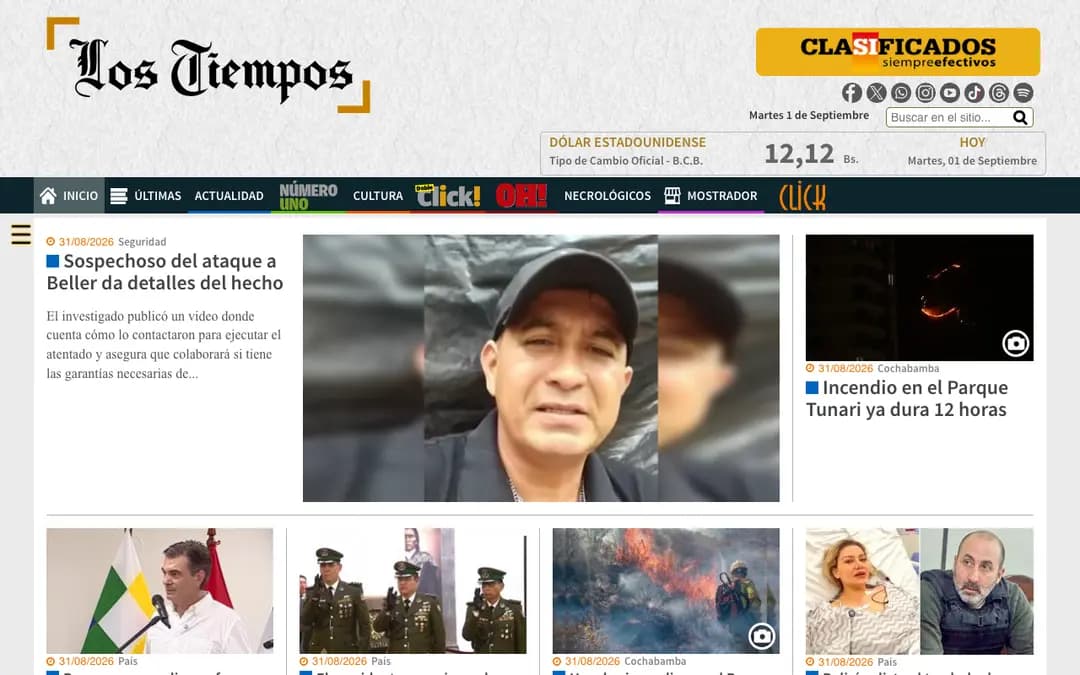 Captura 1 de Los Tiempos (app)