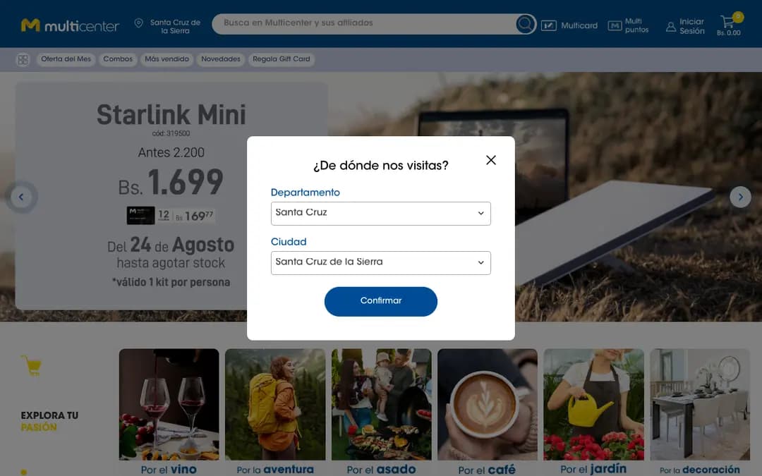 Captura 1 de Multicenter (tienda online)
