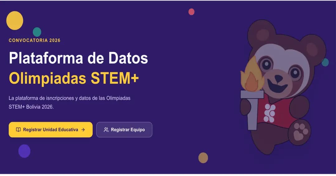 Captura 1 de Plataforma de Datos Olimpiadas STEM+