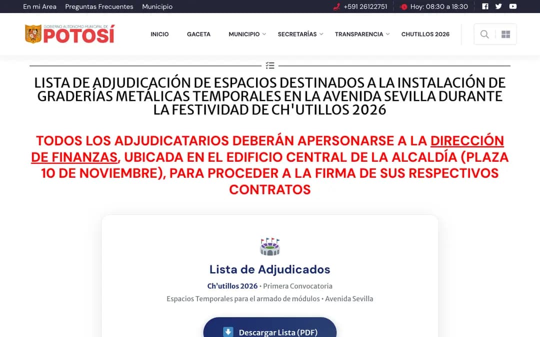 Captura 1 de Potosí en línea