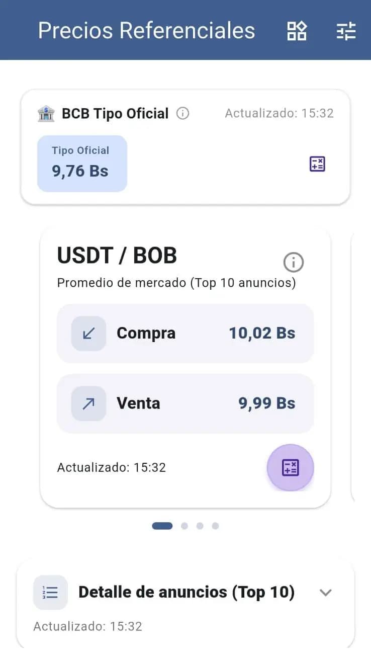 Captura 1 de Precio Dólar Bolivia