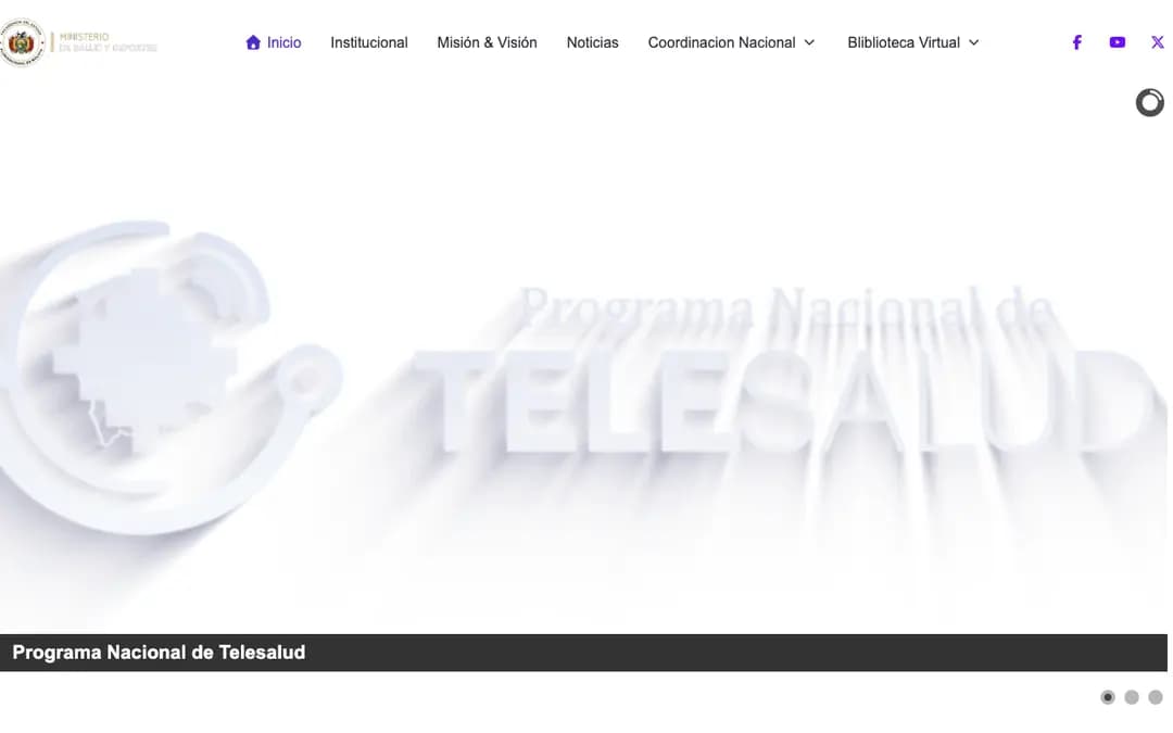 Captura 1 de Programa Nacional de Telesalud