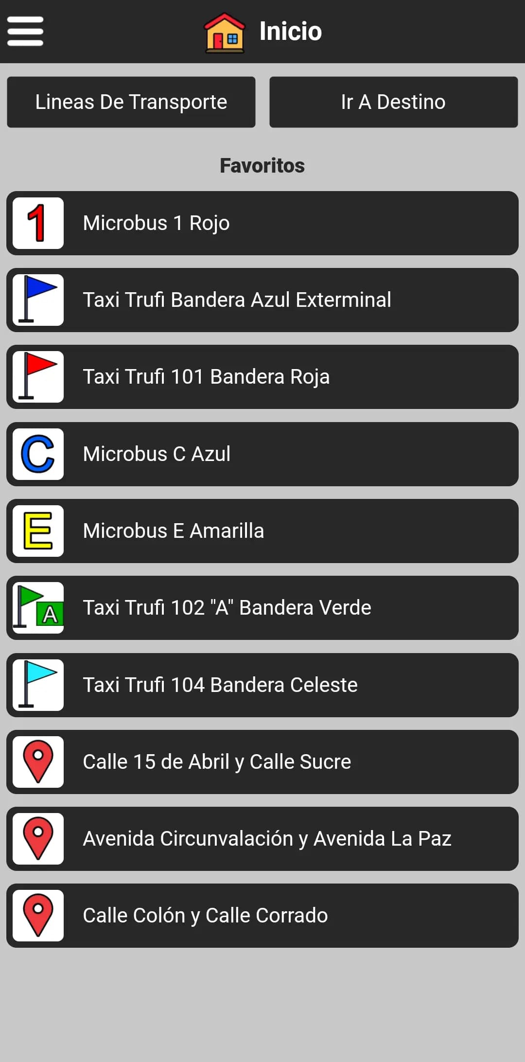 Captura 1 de Rutas Tarija