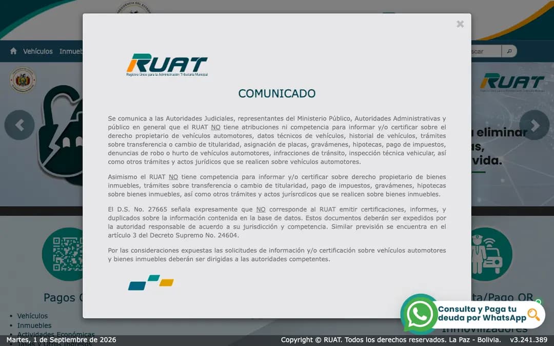 Captura 1 de SIGA Authenticator (RUAT)